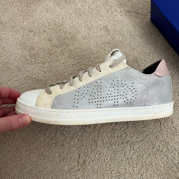 P448 John Sneaker size 7 (37) Pink, Silver & White - read description for more - Picture 5 of 8